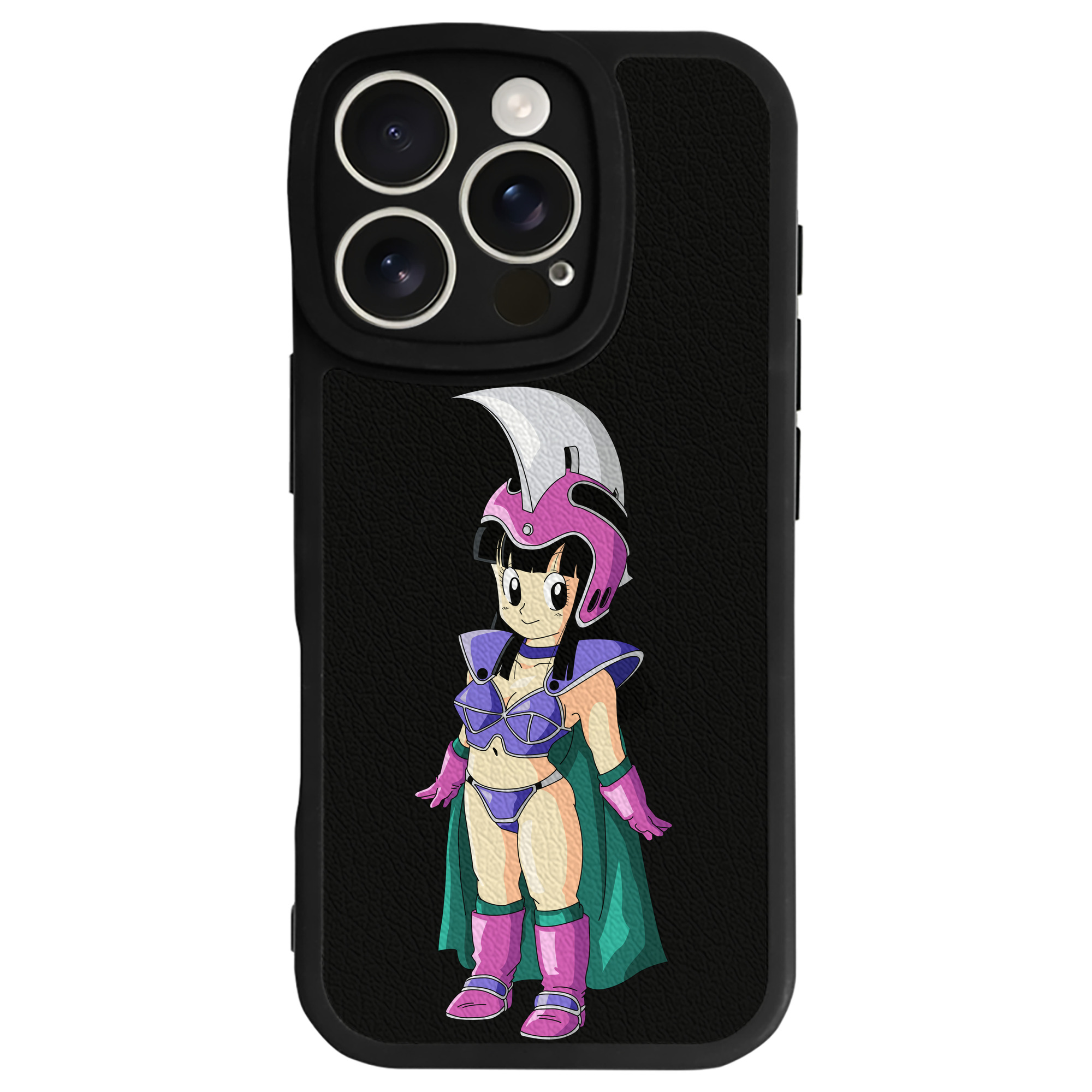 （画像用） ドラゴンボール チチ DRAGON BALL Chichi 【iPhone 16シリーズ対応】シリコンスマホケース（レザー調） 材質：シリコン